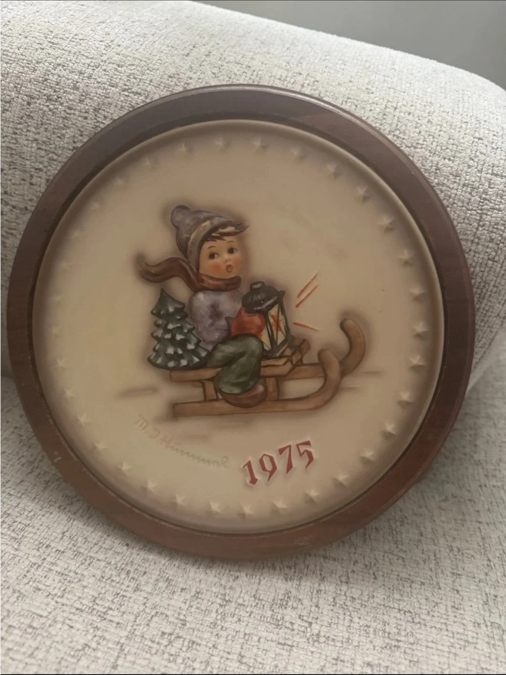 Goebel Brown Framed Hummel-Style Wall Plaques